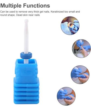 TMISHION Premium Ceramic Nail Drills Acrylic Nail Tools with 5 Drill Bits Safety Cuticle Clean Gel Removal(#2) - Buy Online on SooperMarket.com