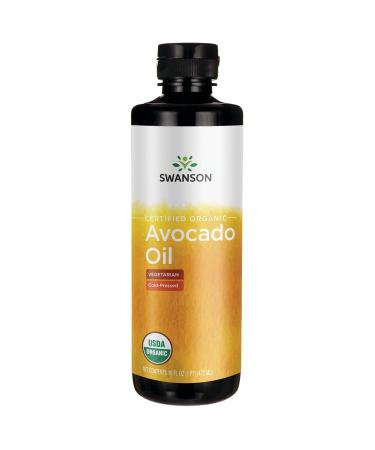 Swanson Certified Organic Avocado Oil 16 fl Ounce (1 pt) (473 ml) Liquid