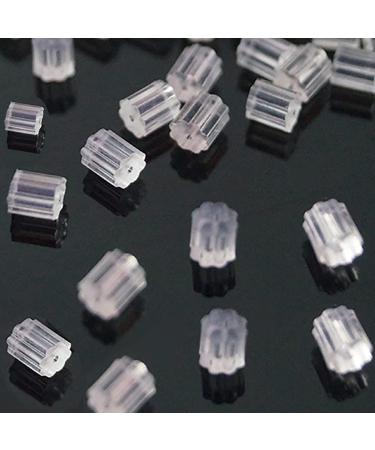 Earring Backs for Sensitive Ears, 200pcs Silicone Clear Earring Backs for Studs Earring Hooks Hypo-allergenic Earring Stoppers Jewelry Accessories