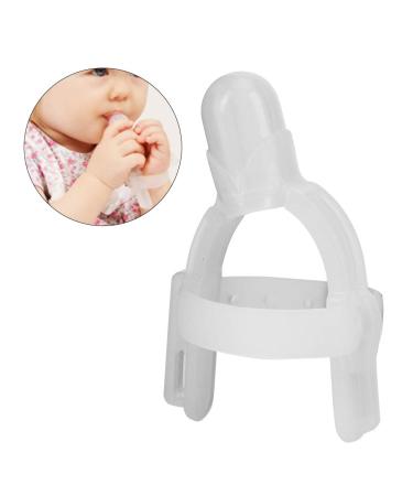 BORDSTRACT Adjustable Thumb Sucking Finger Protector - Stop Baby Silicone Thumb Guard for Thumbsucking Treatment Kit - Teething Toy for Infant Kids (White) - Buy Online on SooperMarket.com