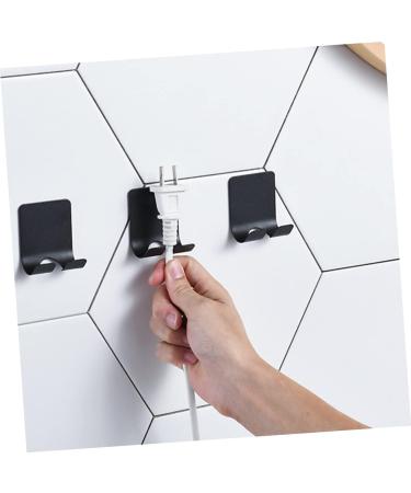 CABILOCK 16 STK Self-Adhesive Razor Hooks | Rustproof Steel Kitchen Utensil & Toothbrush Holder | Black | International Shipping - Buy Online on SooperMarket.com