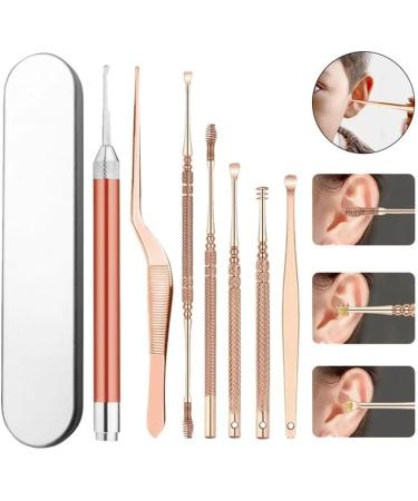 Portable Ear Cleaner Stainless Steel Ear Spoon Set Stainless Steel Ear Wax Remover Reusable Stainless Steel Ear Wax Remover Set Ear Wax Easily Removed Ideal for Personal and Home Use Gold - Buy Online on SooperMarket.com