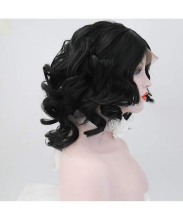 SHIYID Black Lace Front Wigs - Short Wavy Heat Resistant Synthetic Hair for Women | International Shipping - Buy Online on SooperMarket.com