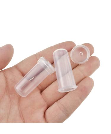 HAHIYO 60PCs 1.6X0.7Inch Transparent Plastic Floral Tubes Floral Water Tubes Flower Vials with Silicone Caps for Plants Fresh Flowers Arrangement Decoration Milkweed Cutting Florist Supplies Transparent Transparent-1.6X0...
