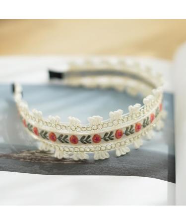 JSGHGDF Elegant Wide Hair Bands Photo Booth s Wide Headband Party Headpiece Garland Floral Headband for Music Festivals Coffee - Buy Online on SooperMarket.com