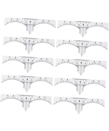 Baluue 10pcs Set Eyebrow Stencil Microblading Eyebrow Ruler Brow Ruler Sticker Eyebrow Template White - Buy Online on SooperMarket.com
