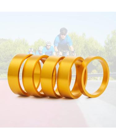 Baluoqi 1-1/8 Carbon Fiber Bicycle Headset Spacer Kit - Titanium Bolt, Aluminum Alloy MTB Road Bike Stem Spacer Set - Yellow - Buy Online on SooperMarket.com