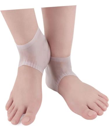 Healeved 3 Pairs Foot Care Protector Breathable Socks Heel Cups for Heel Pains Gelt Silicone Gel Cracked Heel Sleeves Silicone Heel Protectors Shoe Inserts Moisturizing Socks Soft White - Buy Online on SooperMarket.com