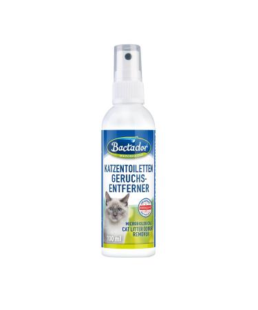 Bactador enzyme cleaner caturine - cat toilet smell remover spray 100ml - microbiological odor neutralizer - dog/ cat urine odor remover: pore depth cleaning in the animal environment 100 ml (1 Pack)