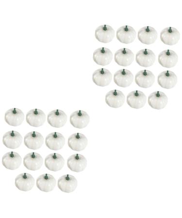 ABOOFAN 30 Pcs Halloween Simulation Pumpkin Hand Decor Paintable Pumpkin Decor Fake Pumpkin Fake Foam Pumpkins Pumpkin Toys Mini Pumpkin Unfinished Pumpkin Little Vacation Artificial White