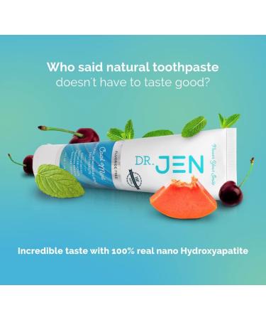 Dr Jen Fluoride-Free Remineralizing Toothpaste with 10% Nano Hydroxyapatite - Clinically Proven Enamel Strengthening Formula (4oz) - Buy Online on SooperMarket.com