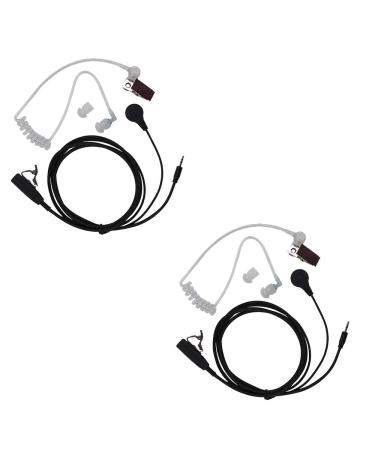 Caroo Cobra walkie Talkie Headset,1 Pin Covert Acoustic Tube Earpiece with Mic for Cobra Talkabout CXT195 CX112 ACXT1035r ACXT145 ACXT545 PX655 RX385 RX685 Two Way Radio Accessories 2 Pack