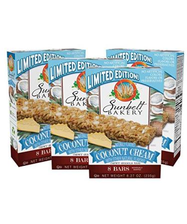 Sunbelt Bakery Coconut Cream Chewy Granola Bars, Coconut, 8 Bars (Pack of 4)