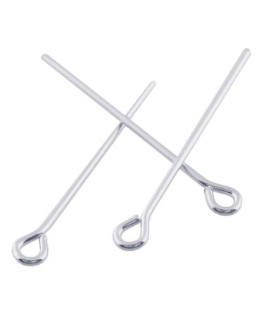 500pcs Silver Eye Pins 18mm (Wire 0.7mm/0.028 inch/21 Gauge) for Jewelry Beading Craft Making CF157-18 500 18mm