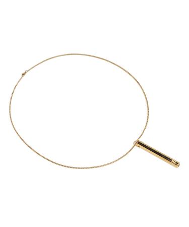 Mindful Breathing Necklace Prevent Skin Fading Reduce Anxiety Relieve Stress Increase Lung Volume For Men For Daily Wear (Gold Color)