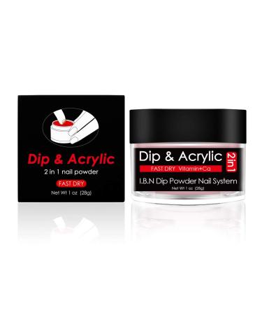Red Dip Powder with Added Calcium Vitamin | I.B.N 2 In 1 Acrylic Dipping Powder | Non-Toxic & Odor-Free | 1oz | No Need for Nail Lamp Dryer (016) - Buy Online on SooperMarket.com