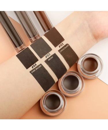 Tinted Eyebrow Gel Kit Eyebrow Pomade Styling for Full & Natural Eyebrow Waterproof Eye Brown for Define Fill & Thicken Eye Brow Dye Kit Perfect Eyebrow Makeup Eyebrow Cream Eyebrow Mascara #2 chocolate