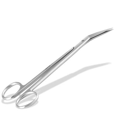Nail scissors for toenails Extra long with angled pointed footnail scissors for seniors - alternative nail tongs as nail cutter scissors in the case - foot care set for the pedicure (16 cm)