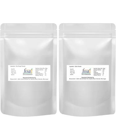 QURA Exim Ginger Powder 100gm + Garlic Powder 100gm (Combo pack of 2) Adrak Powder + Lahsun Powder - Buy Online on SooperMarket.com
