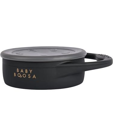 Baby Boosa Surprise Snack Pot - Dentist-Developed No-Spill Cup for On-The-Go Snacking - Collapsible & Soft Finger Food Container - Explore Healthy Treats with Easy Access - BLW Milano Black - Buy Online on SooperMarket.com