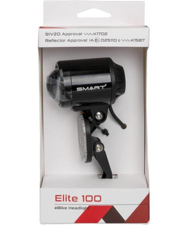 Messingschlager Smart Unisex Elite 100 E-Bike Headlight - Black One Size | International Shipping Available - Buy Online on SooperMarket.com