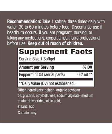 Nature's Way Pepogest Peppermint Oil 0.2 mg - 60 Softgels for Digestive Support - Buy Online on SooperMarket.com