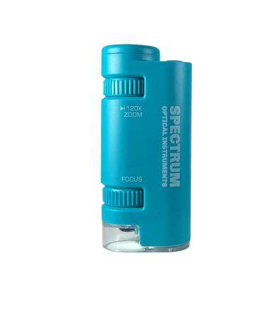 EasyMicro 60x-120x LED Lighted Zoom Microscope (Blue)
