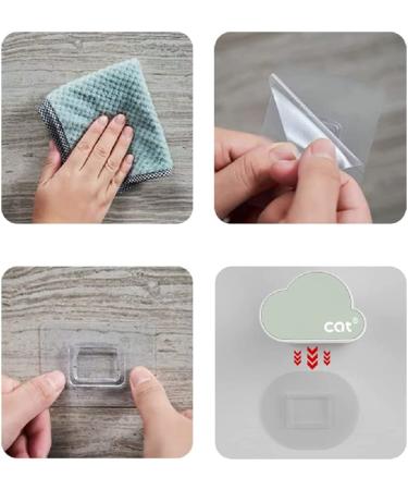 Self Adhesive Cloud Shape Broom Holder + Dustpan Hanger - Blue 4 | Ideal for Home, Garden, Garage Storage - Buy Online on SooperMarket.com