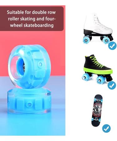 Mopoin 8 Pack 82A Roller Skate Wheels | 32mm X 58mm | Indoor/Outdoor Quad Skate Wheels with ABEC-9 Bearing | Durable Wear-Resistant PU | Blue | Double-Row Skating Accessories - Buy Online on SooperMarket.com