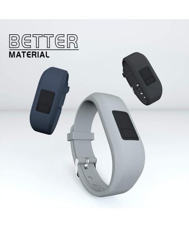 Adjustable Replacement Wristbands for Garmin Vivofit 3/jr/jr 2 - 3 Pack Black/Navy/Gray - Kids, Women, Men - Regular Fit (6.0-9.0 in) - Watch Buckle - iBREK (No Tracker) - Buy Online on SooperMarket.com