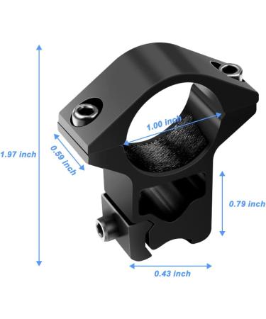 Modkin 11mm Dovetail Scope Mounts - 1'' High Profile for Airguns & .22 Rifles (Set of 2) - Buy Online on SooperMarket.com