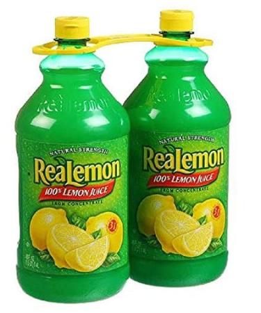 Realemon, Juice 100% Lemon Conctrt - 48 Fl Oz (Pack of 2)