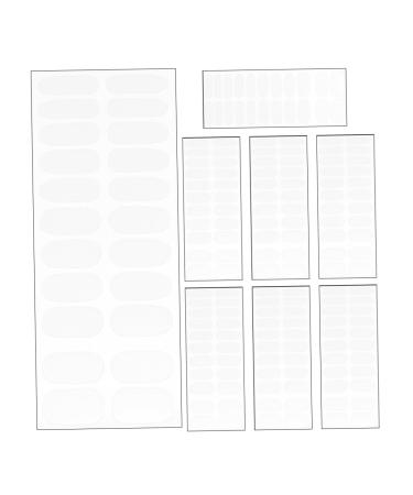 Mikinona 8 Sheets Nail Patch Nail Polish Stickers Toe Nail Wraps Nail Wrap Stickers Fingernail Stickers Gel Stickers for Nails Transparent Stickers Gel Pedicure Kit Double Sided Tape