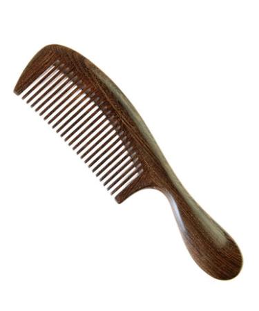 Comb Golden Silk Sandalwood Comb Large Thick-Handled Massage Comb Thick-Tooth Curling Comb Unisex wooden comb (Size : Small)