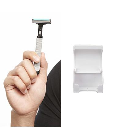Self-Adhesive Plastic Razor Holder with Cover | Double-Sided Shower & Kitchen Hanger | Best Bathroom Organization - Buy Online on SooperMarket.com