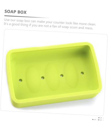 Green Healeved Box Soap Dish with Scalp Massagers, Loofah, and Silicone Shower Accessories - Buy Online on SooperMarket.com