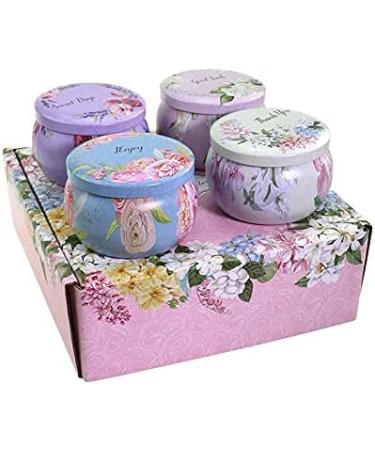 Orentas Fragrance Candles Gift Set - Pure Natural Soy Wax for Aromatherapy | 4 Pack (Jasmine Rose Peony Camellia) | Perfect for Travel & Meditation - Buy Online on SooperMarket.com