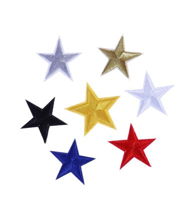 STOBOK 10pcs Mini Iron Backpack Dreses Stickers for Computers Star Patch The Iron Celebrity Accessories Silver medium