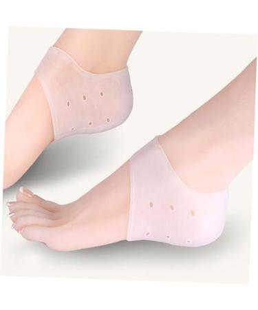 minkissy 3 Pairs Silicone Socks for Dry feet Silicone Heel Sleeves Sock Heel Protectors high Heel Sleeve Shoe Filler Foot moisturizing Socks Heel Support Foot Socks Comfortable White - Buy Online on SooperMarket.com