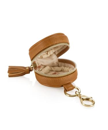 Itzy Ritzy Pacifier Case with Clip - Holds 2 Pacifiers, Cognac - Attach to Diaper Bag or Purse - Buy Online on SooperMarket.com