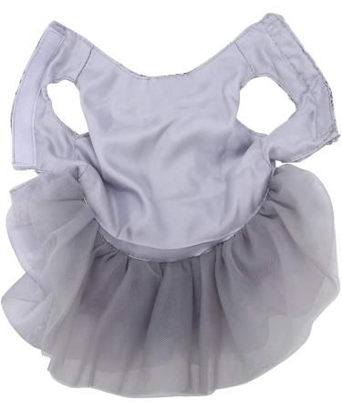 Elegant Gray Sequin Dog Dress - Small Pet Tutu Costume for Weddings & Special Occasions - Buy Online on SooperMarket.com
