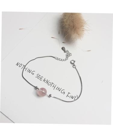 KESYOO Thin Bracelet Delicate Bracelet Cube Bracelet Jewelry Strawberry Crystal Silver Bracelet - Buy Online on SooperMarket.com