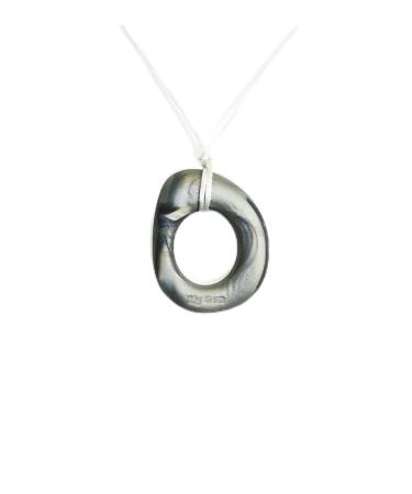 Bewewigem Eternity Halen chain - Sensory chewing for autism & ADHD |Silver causch jewelry |Mask motor help for children & adults with SPD fear & teeth needs.