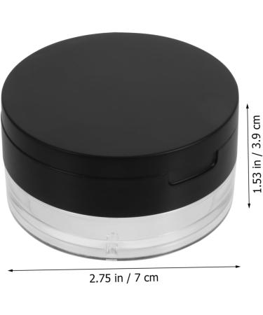 CANIGHT 2pcs Elastic Mesh Loose Powder Box Flour Holder Makeup Powder Case Portable Powder Puff Black Abs - Buy Online on SooperMarket.com