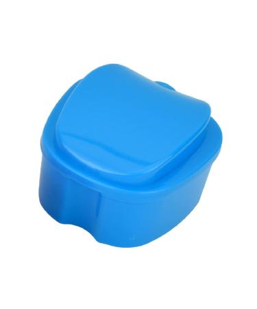 Denture Box Retainer Case Denture Storage Bath Box Denture Holder Box Cleaning Box Lightweight and Portable Cleaning Box with Filter (M Blue) M Blue