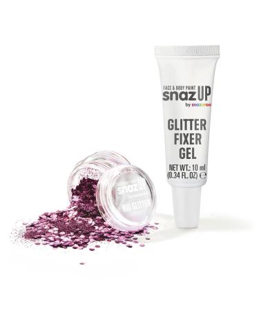 Snazaroo Bio Glitter Kit Face and Body Paint Biodegradable Gliter Pink Colour 5g + Fixer