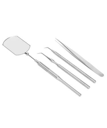 Professional Eyelash Art Tool Set - Stainless Steel Tweezers Mirror & Pickup Sticks for Salons - Silver - Buy Online on SooperMarket.com