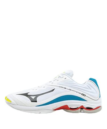 Mizuno Women's Wave Lightning Z6 Volleyball Shoe 46.5 EU White Black Diva Blue