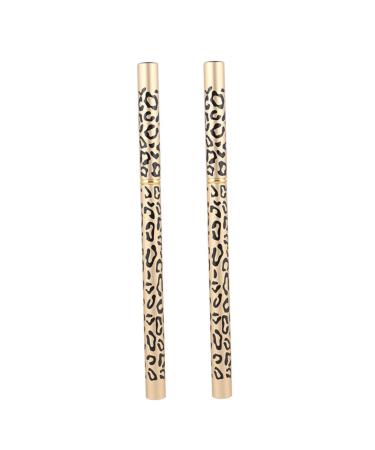 MUSISALY 2pcs Long Lasting Eyebrow Pencils Eye Brow Pencils for Women Leopard Eyebrow Brush for Women Wooden 1 count (Pack of 1) Brown