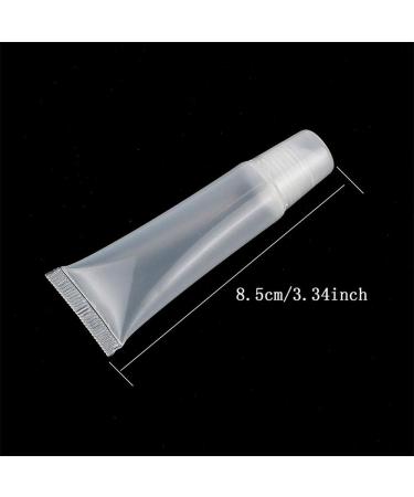 Refillable Clear Lip Balm Tube 10ml | Empty Cosmetic Container for Lip Gloss & Travel Makeup Accessories - Buy Online on SooperMarket.com